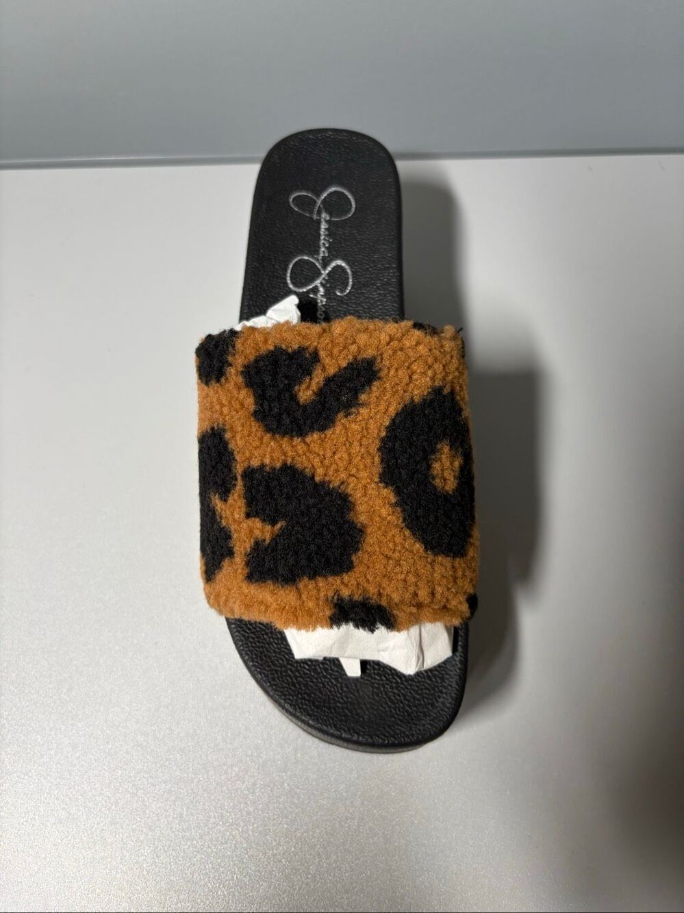 Jessica Simpson Cheetah Failee Shearling Sandals Women’s Size 7M NEW WITH BOX - Picture 3 of 8